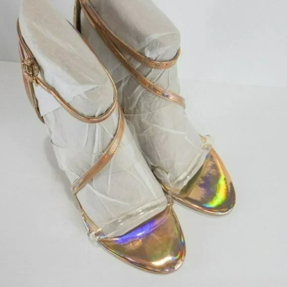 GUESS Felicia Lucite Dress Sandals Nude/Clear -10 - Picture 7 of 8